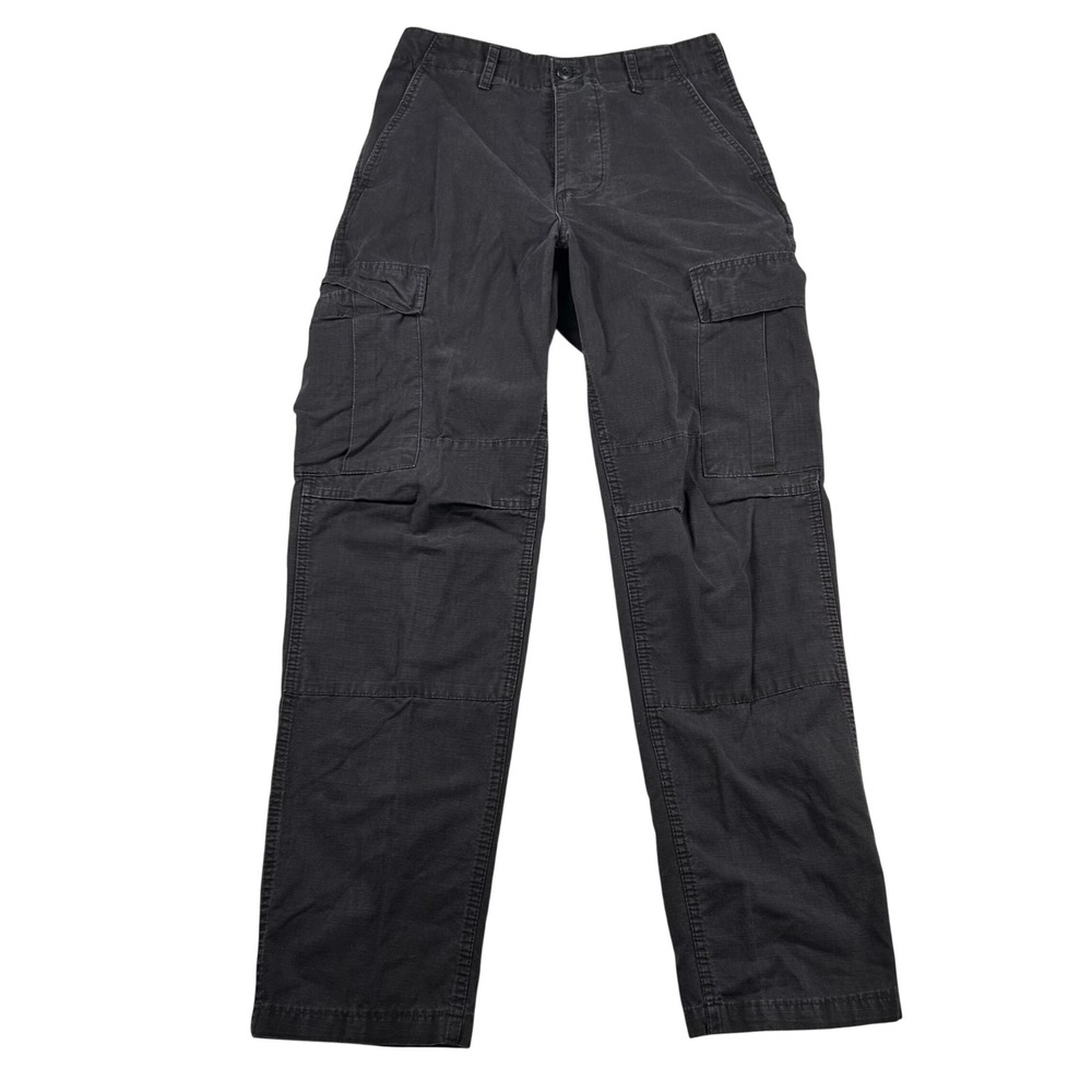 Camo Distributors Pants Small Reg Mens Black Ripstop Combat Cargo Military USA